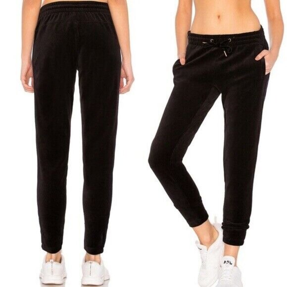 REVOLVE Alala Velour Joggers Black Stripe Womens Size Small Sweatpants Velvet S‎ - Picture 3 of 12
